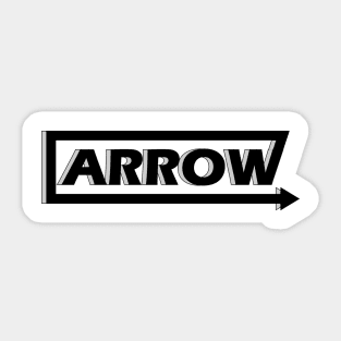 Black Arrow Sticker